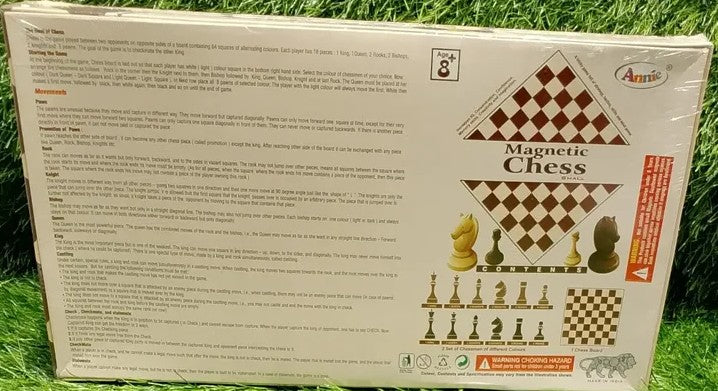 Annie Magnetic Chess Set – Portable Strategy Board Game with Secure Magnetic Pieces