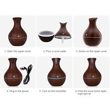 Ultrasonic Aroma Diffuser Humidifier – Essential Oil Mist Diffuser with LED Light