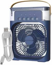 Portable Mini Air Cooler – 3-in-1 Desktop Fan, Humidifier & LED Night Light