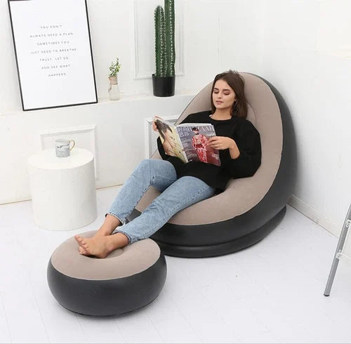 Portable Inflatable Air Sofa Bed – Foldable Lounge Chair for Indoor & Outdoor Use