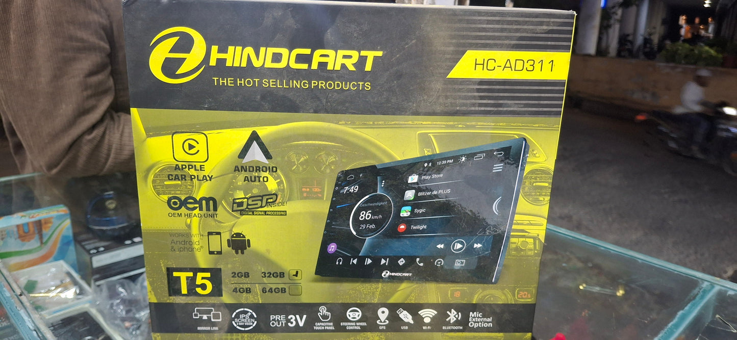 Hindcart Android Car System (2GB RAM | 32GB Storage | 1080p HD Display)