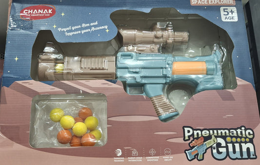 Air Pressure Foam Ball Blaster Toy – Soft Sponge Ball Shooting Gun for Kids