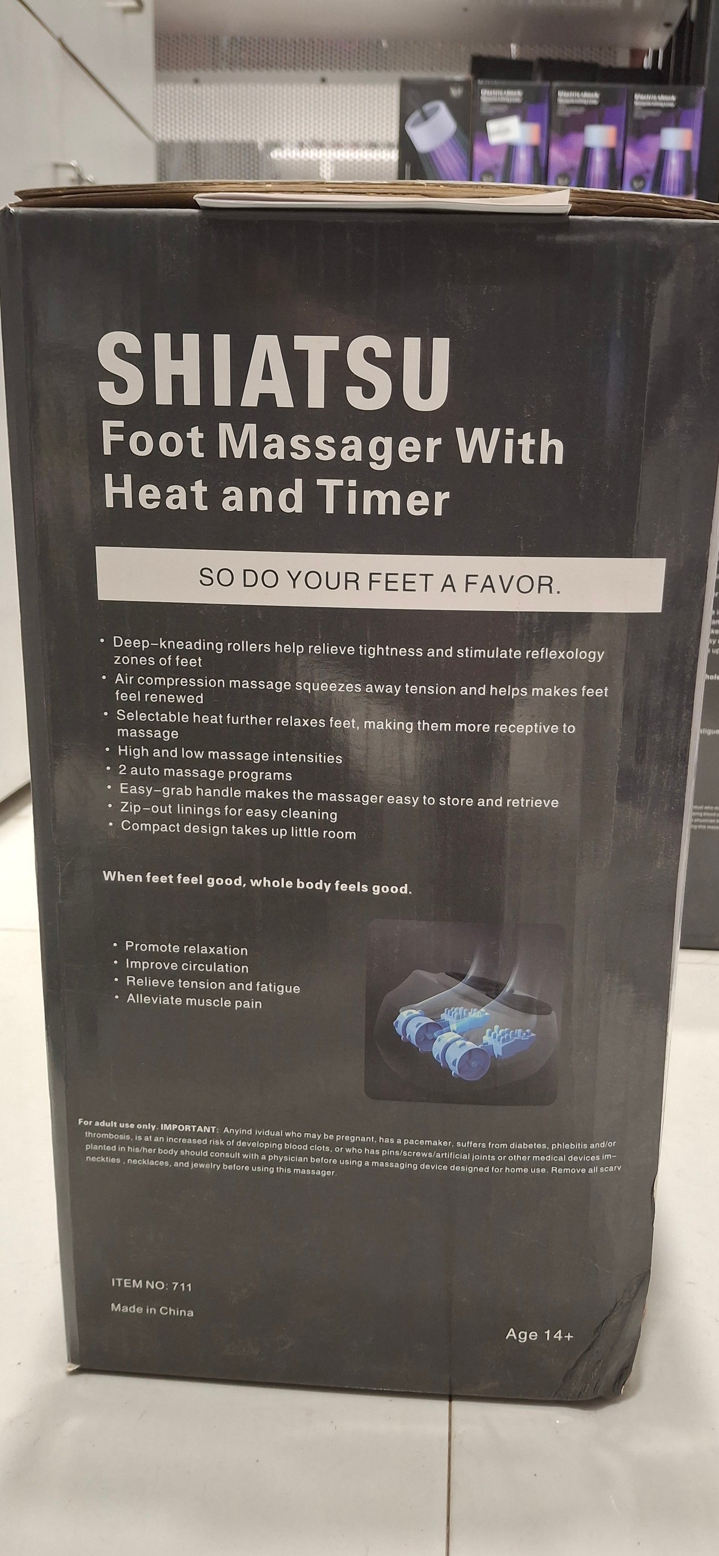 Shiatsu Foot Massager – Deep Kneading Electric Foot Relaxation Machine