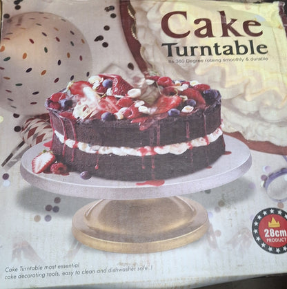 Heavy-Duty Cast Metal Cake Turntable – Professional Revolving Decorating Stand