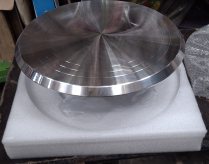 Professional Stainless Steel Revolving Cake Turntable – 12-Inch Heavy Duty Rotating Cake Stand