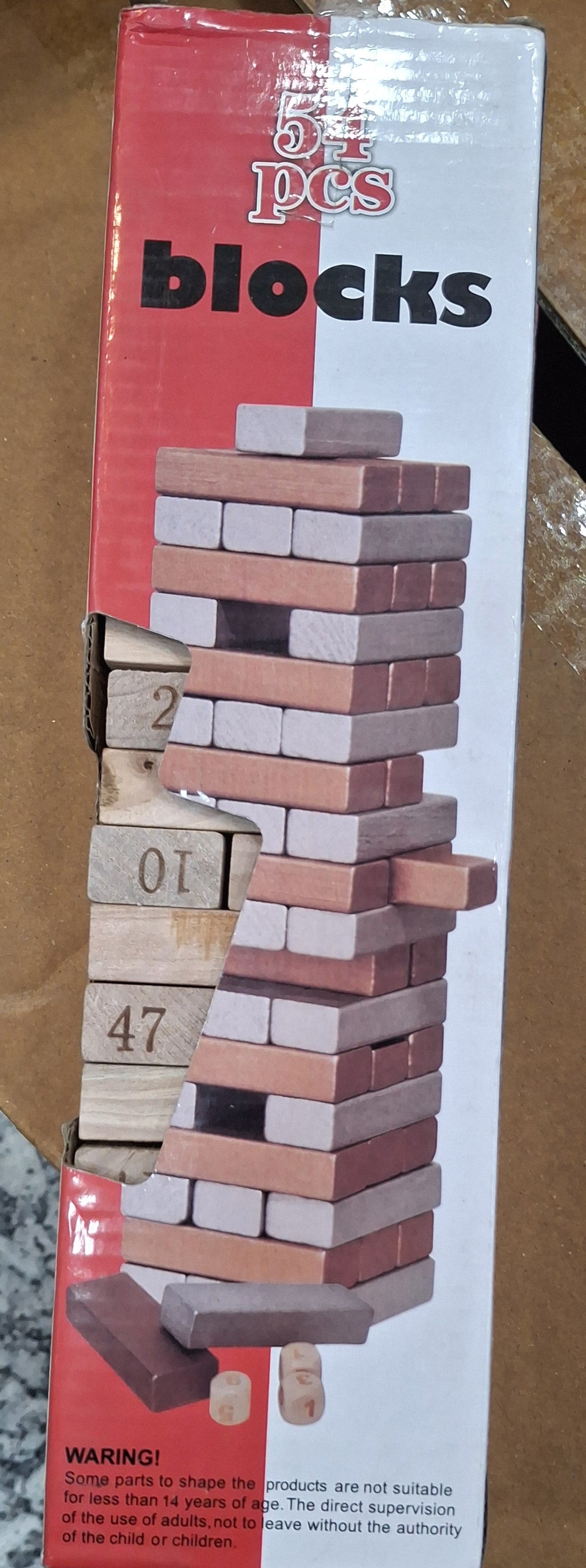 Classic Wooden Tumble Tower Game – Premium Stacking Blocks for Kids and Adults (Jenga Style)
