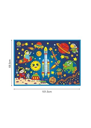 Ratna's My Colouring Mat (Chandrayaan Edition) – Reusable & Washable Space Mission Art Kit for Kids