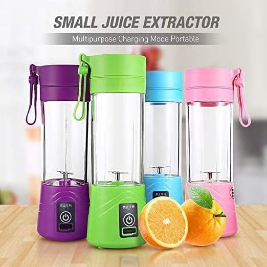 6-Blade Portable Juicer Blender – USB Rechargeable High-Speed Smoothie Maker