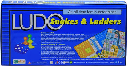 Ekta 2-in-1 Ludo & Snakes and Ladders – Classic Family Board Game