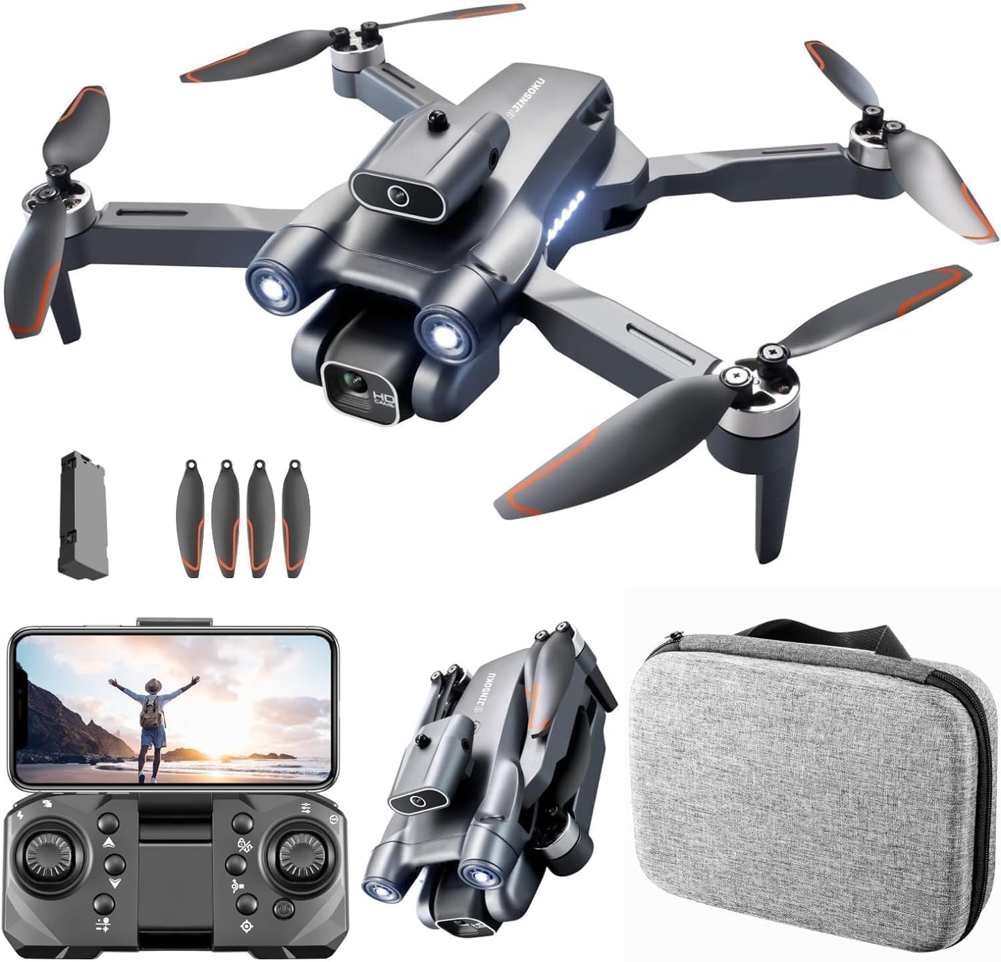 P12 Pro Foldable Drone with HD Camera & Remote Control – Beginner-Friendly Aerial Drone