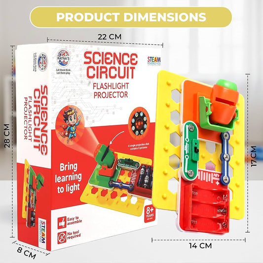 Ratna's Science Circuit Flashlight Projector – DIY STEM Educational Kit for Kids