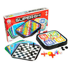 Ratna’s Super 8-in-1 Family Game Collection – Mega Multi-Game Set for Kids and Adults