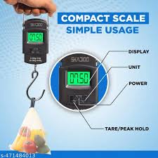 Portable Digital Luggage Scale – Hanging Travel Weighing Machine (Up to 50kg)