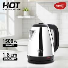 Pigeon HOT Electric Kettle (1.8L) – 1500W Stainless Steel Water Boiler