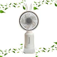 Portable Rechargeable Handheld Fan with LED Light – Mini Travel & Desk Fan