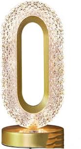 Oval Crystal Table Top Lamp – Decorative Ambient Light