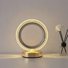 Circle Crystal Table Top Lamp – Decorative Ambient Light