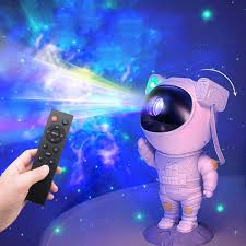 Galaxy Astronaut Star Projector Lamp with Remote & 360° Nebula Effect
