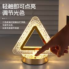 Triangle Crystal Table Top Lamp – Decorative Ambient Light
