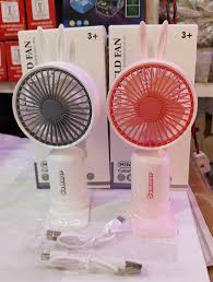 Portable Rechargeable Handheld Fan with LED Light – Mini Travel & Desk Fan
