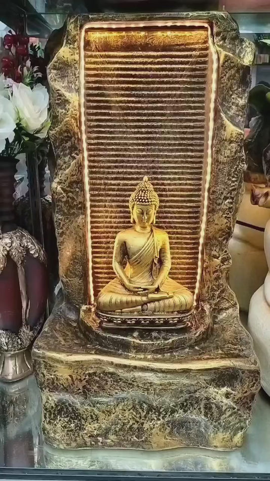 Golden Bliss Buddha Water Fountain